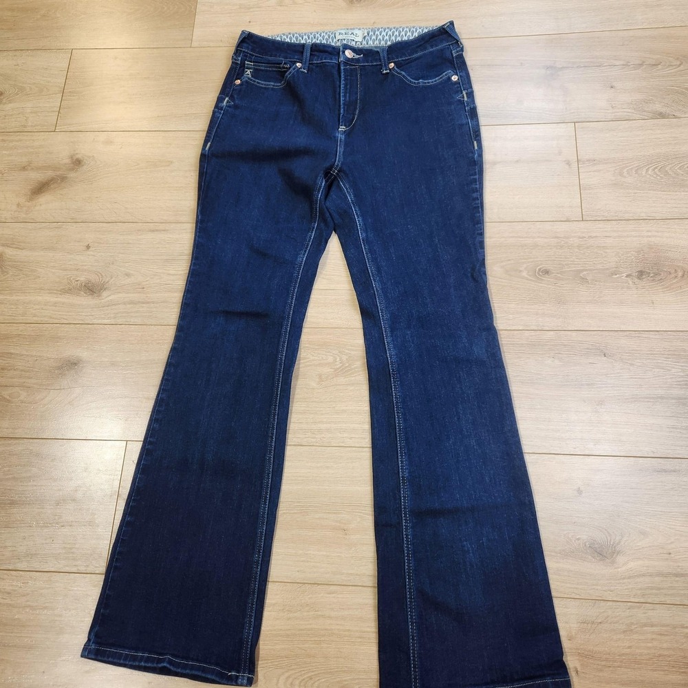 Ariat REAL Denim Jeans Womens 32x32 Dark Wash Blue High Rise Bootcut Western